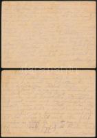1947 2 db hadifogoly levelezőlap "Magyar Népjóléti Minisztérium Táborgondnokság / Hadifogoly Go...