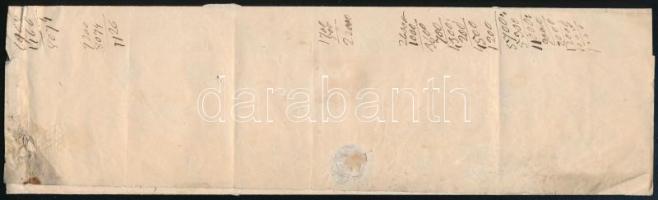 1850 körül Levél Romániából kék "POST EXPED. KRAYOWA" bélyegzéssel, az alt-orsovai fertőtl...