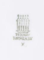 Zsolnay agár, kézzel festett, jelzett (tervező: Markup Béla), hibátlan, m: 26 cm