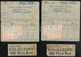 Szolnoki Állami Szigligeti Színház 2 db bérletjegye, sok bélyeggel