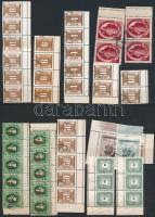 47 db bélyeg dupla fogazással vagy festékcsíkkal berakólapon
