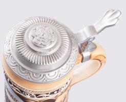 Sitzendorf söröskorsó, a drezdai Hofkirche ábrázolásával, jelzett, hibátlan, m: 26 cm