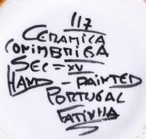 Conimbriga Portugal mázas kerámia pohár, jelzett, hibátlan, m: 10,5 cm