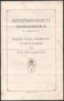 cca 1910 Képzőművészeti Szabadiskola tájékoztató prospektusa