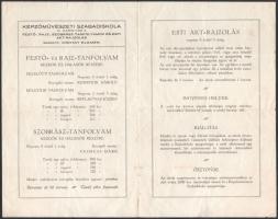 cca 1910 Képzőművészeti Szabadiskola tájékoztató prospektusa