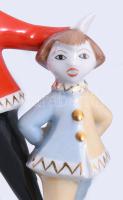 Hollóházi bohócok, porcelán, jelzett, szép állapotban m: 21,5 cm