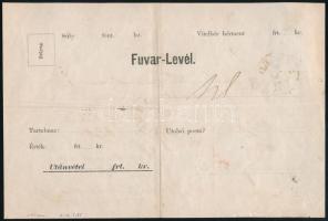 1871 Kétnyelvű szállítólevél 5kr okmánybélyeggel, "SZEGED" - Pest