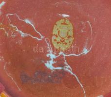 Zsolnay eozin mázas tökvirág váza. Jelzett, hibátlan, d: 13 cm, m: 7 cm