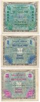 Német Harmadik Birodalom / Szövetséges megszállás 1944. 1/2M + 1M + 5M T:F German Third Reich / Allied Occupation 1944. 1/2 Mark + 1 Mark + 5 Mark C:F
