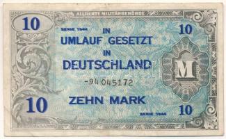 Német Harmadik Birodalom / Szövetséges megszállás 1944. 10M T:F German Third Reich / Allied Occupation 1944. 10 Mark C:F Krause P#194d