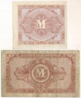 Német Harmadik Birodalom / Szövetséges megszállás 1944. 1M + 10M T:F-VG
German Third Reich / Allied...