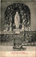 1906 Budapest II. Máriaremete, Mária-Remete; Die Lourd Kapelle zu Maria-Einsiedl / Lourd kápolna, Lourdes-i kápolna, oltár, szentély, zarándokhely. Mária-Remetei kápolna egylet (EK)