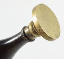 Régi fanyelű pecsételő, vésetlen, m: 10,5 cm