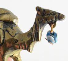 Bronz teve asztaldísz, 10x7 cm