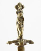 Antik női akt figurás levélnyitó, h: 19 cm