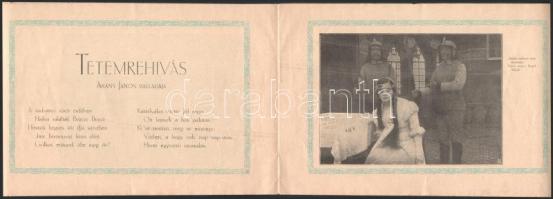 1934 A Tetemrehívás, Arany János műve alapján készült film ismertető prospektusa