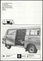 IFA Barkas B1000 újdonságok és továbbfejlesztések - kétoldalas reklámlap (kis szakadással, ragasztot...