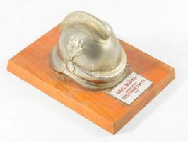 Ganz Mávag Nagyüzemi Tűzoltóverseny díj 1977, 17x13 cm