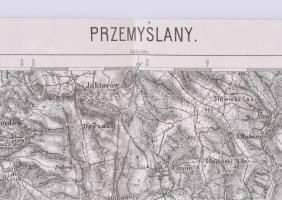 1914 Przemyslany és környékének katonai térképe, Zone 7 Kol. XXXI., 1:75 000, kiadja: K.u.k. Militäg...