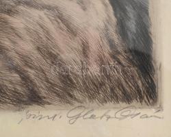 Glatz Oszkár (1872-1958) - Prihoda István (1891-1956): Betűvetés. Színezett rézkarc, papír. Glatz és...