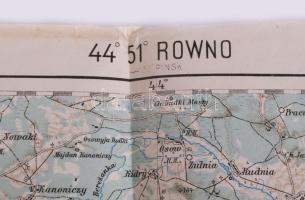 1914 Rowno és környékének katonai térképe, 1:200 000, kiadja: K.u.k. Militägeographisches Institut, ...