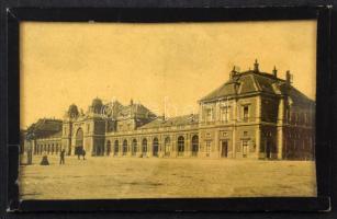 Kolozsvár, Cluj; Vasútállomás, üvegezett keretben / railway station, in glazed frame.