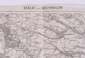 1915 Skalat és Grzymalów környékének katonai térképe, 1:75 000, kiadja: K.u.k. Militägeographisches ...