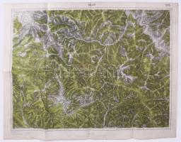 1915 Brinje, Ledenica és Ostarije katonai térképe, 1:75 000, kiadja: K.u.k. Militägeographisches Institut, 42×54 cm