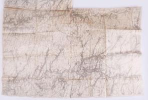 cca 1915 Mikulince, Monasterzyska, stb. környékének katonai térképe, 76×96 cm