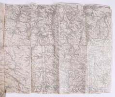 cca 1915 Mikulince, Monasterzyska, stb. környékének katonai térképe, 76×96 cm