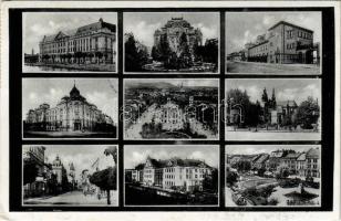 1938 Kassa, Kosice; mozaiklap 9 képpel. Fried / multi-view postcard with 10 images + "1938 KASSA VISSZATÉRT" So. Stpl (EK)