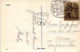 1938 Kassa, Kosice; mozaiklap 9 képpel. Fried / multi-view postcard with 10 images + "1938 KASS...