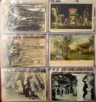 Több mint 300 nagyobb részben régi külföldi városképes lap albumban, gyűrűs borítóval