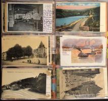 Több mint 300 nagyobb részben régi külföldi városképes lap albumban, gyűrűs borítóval