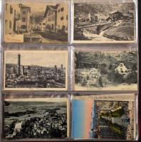 Több mint 300 nagyobb részben régi külföldi városképes lap albumban, gyűrűs borítóval