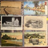 Több mint 300 nagyobb részben régi külföldi városképes lap albumban, gyűrűs borítóval