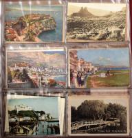 Több mint 300 nagyobb részben régi külföldi városképes lap albumban, gyűrűs borítóval
