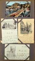 270 db régi nyugat európai városképes lap albumban. Gondosan kezelt szép anyag!