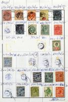 57 db nagyalakú futott cserefüzet európai és tengerentúli bélyegekkel fénymásoló papíros dobozban. V...