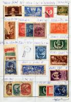 57 db nagyalakú futott cserefüzet európai és tengerentúli bélyegekkel fénymásoló papíros dobozban. V...