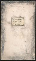 cca 1860 Úr egészalakos portréja, vizitkártya Roth Imre (1814-1885) kassai műterméből, a verzón címk...