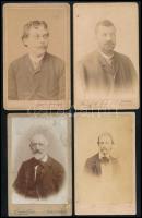 10 db férfiakat ábrázoló vizitkártya, különféle műtermekből (közte Bietler Ferenc, Szeged; Mayer Gyö...