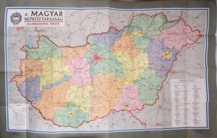 1966 Bp., A Magyar Népköztársaság államigazgatási térképe, 1:500 000, kiadja: Kartográfiai Vállalat,...