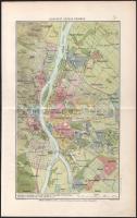 Budapest székesfőváros térképe, 1:65 000, kiadja: Lampel. R., 37×23 cm