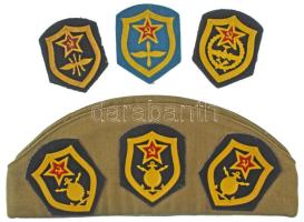 Szovjetunió "Leszerelő sapka jelvényekkel és 3db felvarróval" T:UNC-AU
Soviet Union "...