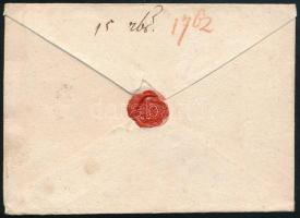 1762 Portós levél kézírásos "OFEN" helynévvel Pressburgon és Svaboczon át Keresztfalvába