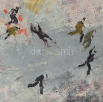 Gulyás Dénes (1927-2003): 1956 Kossuth téri sortűz a Parlamentnél. Olaj, farost, jelzett, keretben, ...