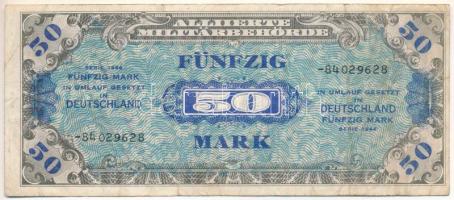 Német Harmadik Birodalom / Szövetséges megszállás 1944. 50M "-84029628" T:F German Third Reich / Allied Occupation 1944. 50 Mark "-84029628" C:F Krause P#196d