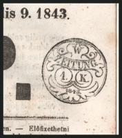 1843 Pesti Hírlap (8 nagyméretű oldallal) komplett és szignettával