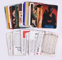 Vegyes kártyanaptár tétel, kb. 100 db